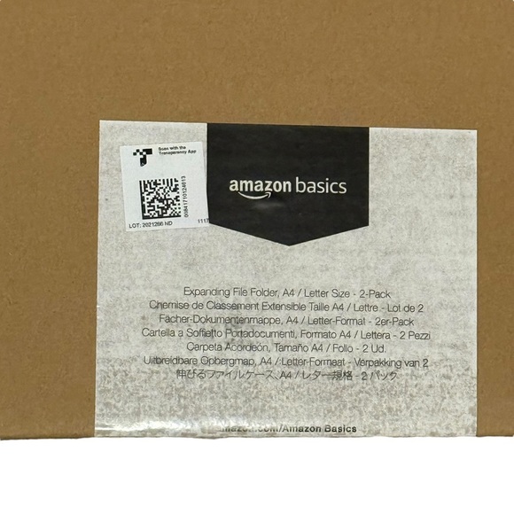 Amazon Basics Expanding Organizer File Folder, Letter Size Black & Gray NWT - Picture 7 of 8